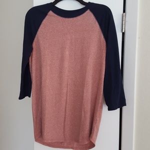 3/4 sleeve baseball tee